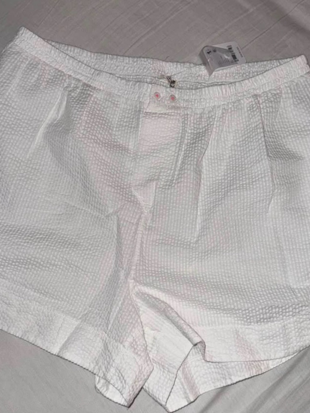 Free People White Boxer Shorts - Size XL NWT